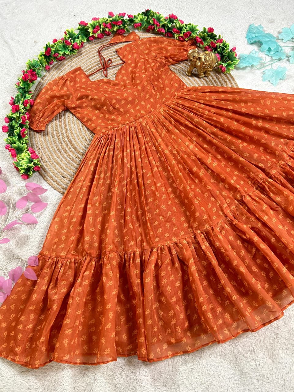 Pure Chanderi Midi Dress