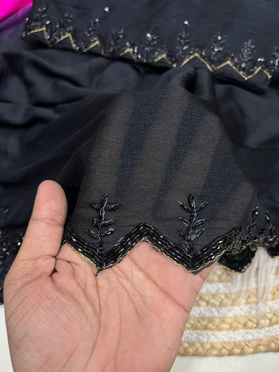 Viscose Chinnon Sarees in dual shade