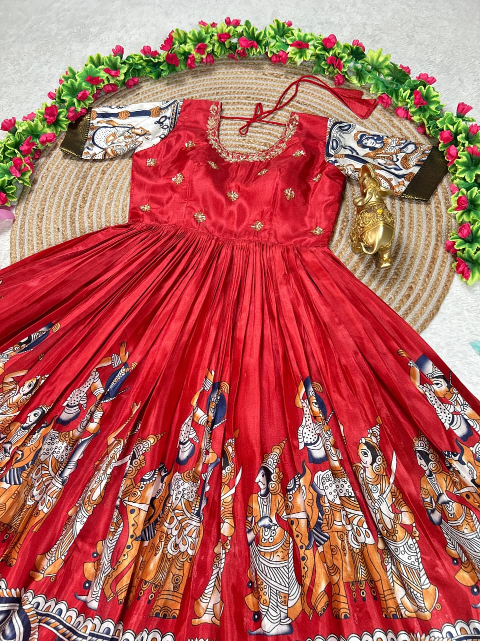 Kalamkari Anarkali Gown