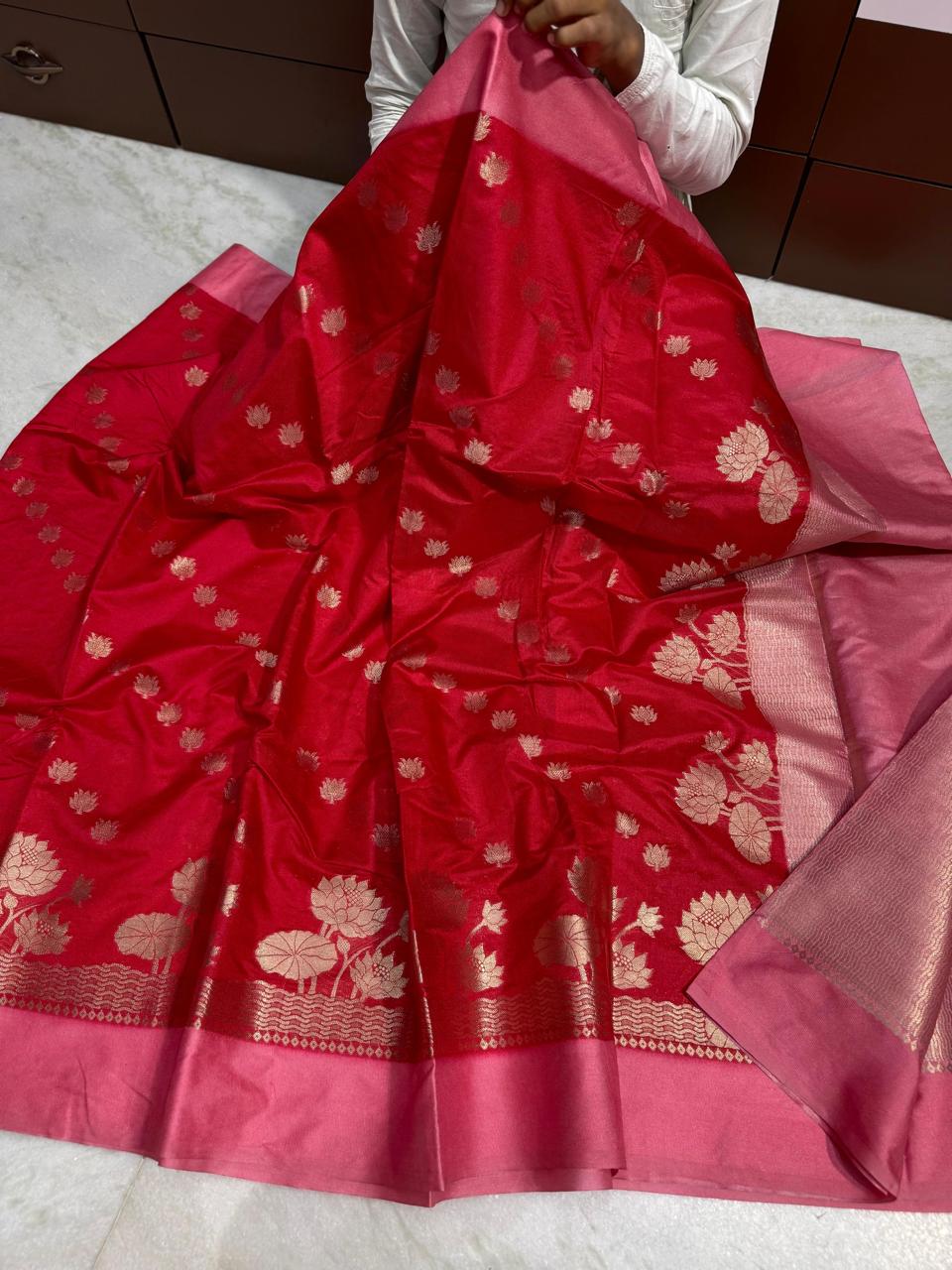 Banarasi Dyble Dupion Soft Silk Sarees