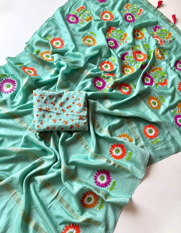 Soft Chinnon with floral Print