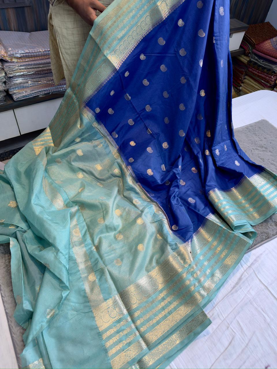 Banarasi Dyble Dupion Soft Silk Sarees