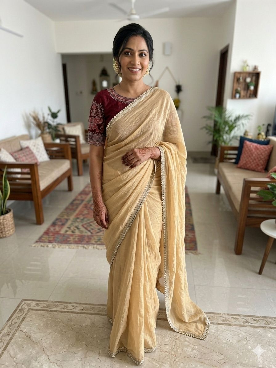 Designer Rangoli Crush Saree