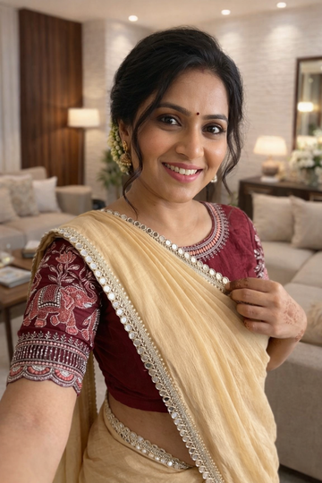 Designer Rangoli Crush Saree
