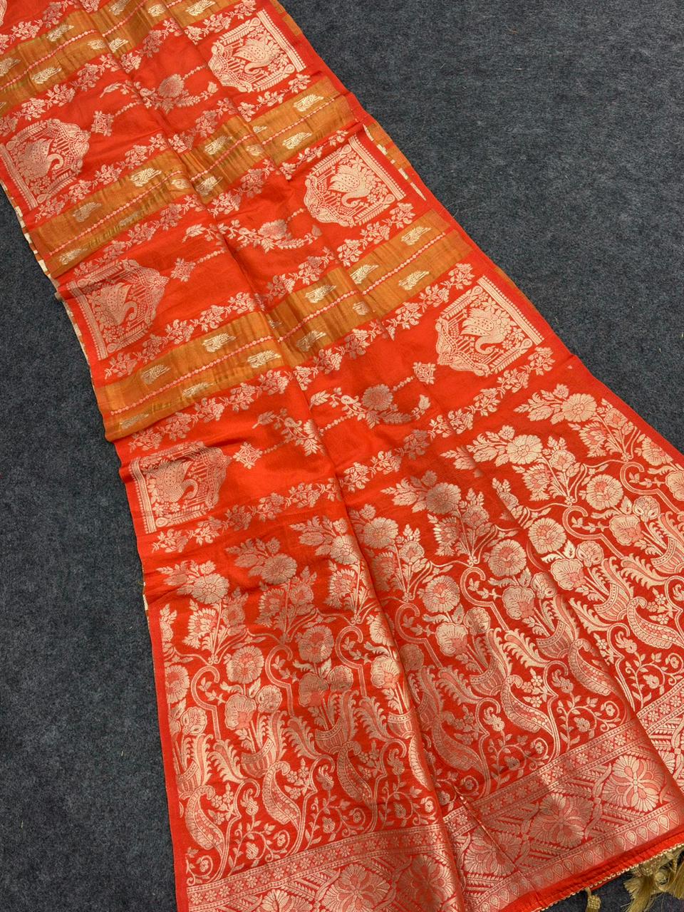 Rich Crepe Khadi tissue Paithani silk Sarees