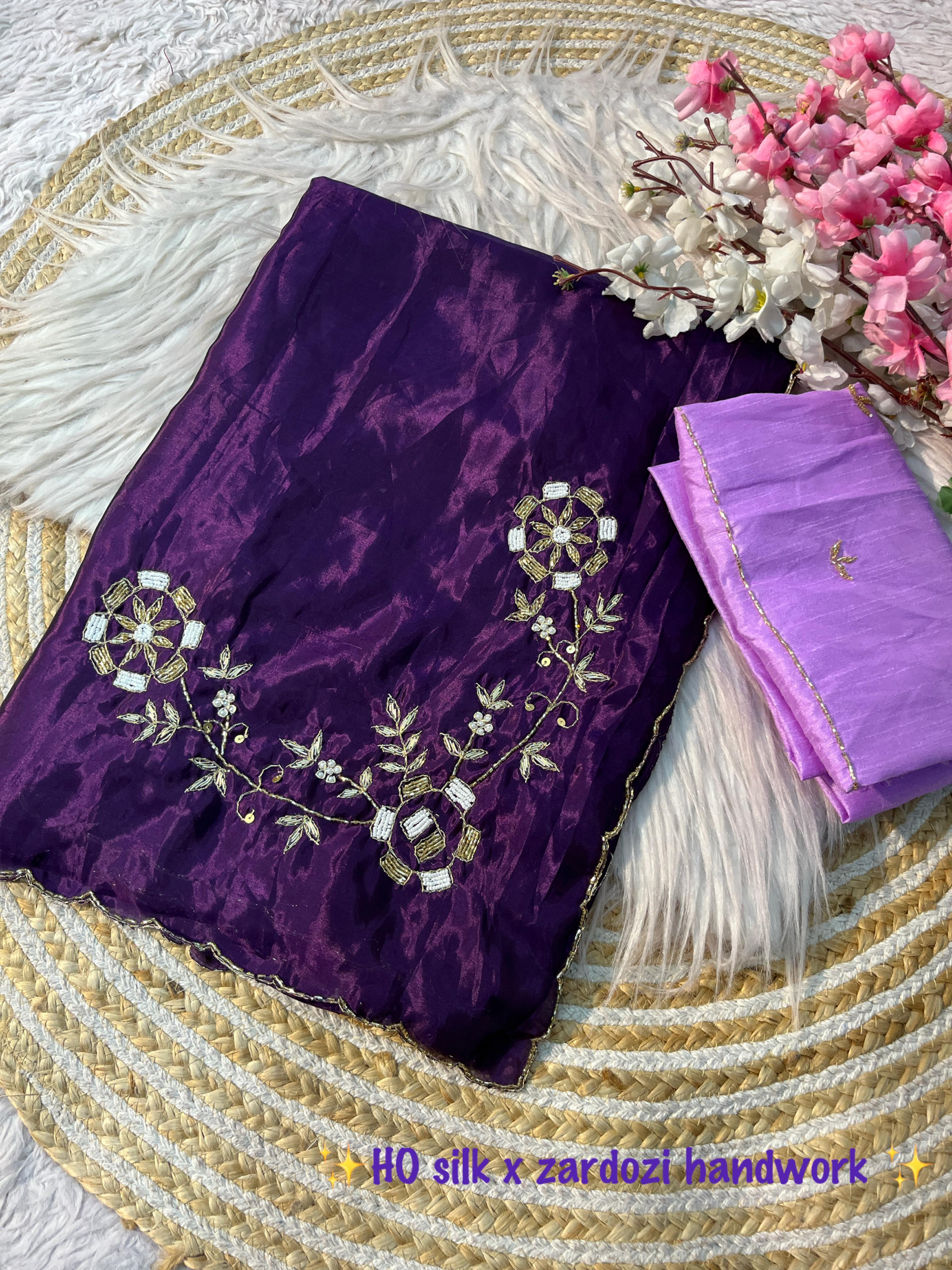 Premium Zardozi Handwork Sarees